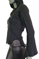 Zeige Bild Gugel  Shirtjacke  Goa Ethno Boho Medieval Hippie schwarz Gr.S/M 3