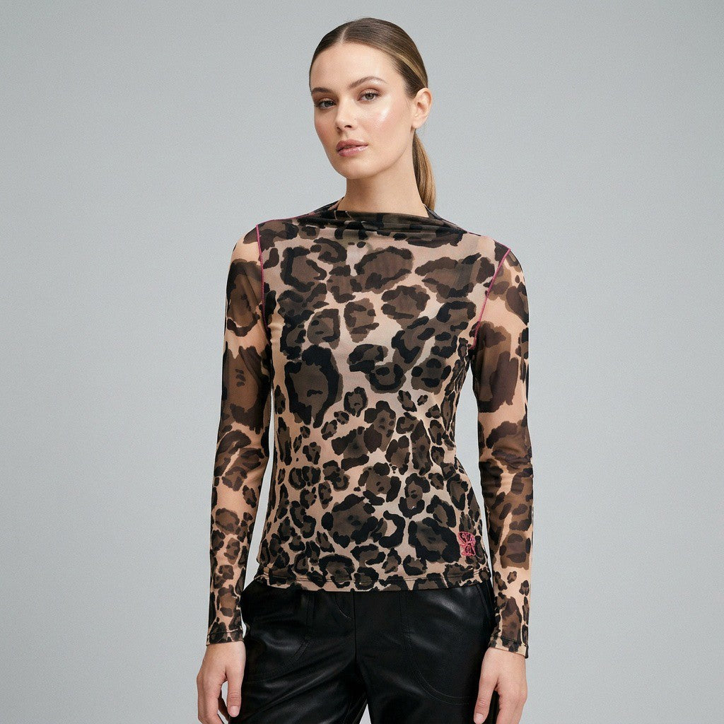 Sportalm Kitzbühel Blusen-Shirt Tamarin Leopard Gr.40