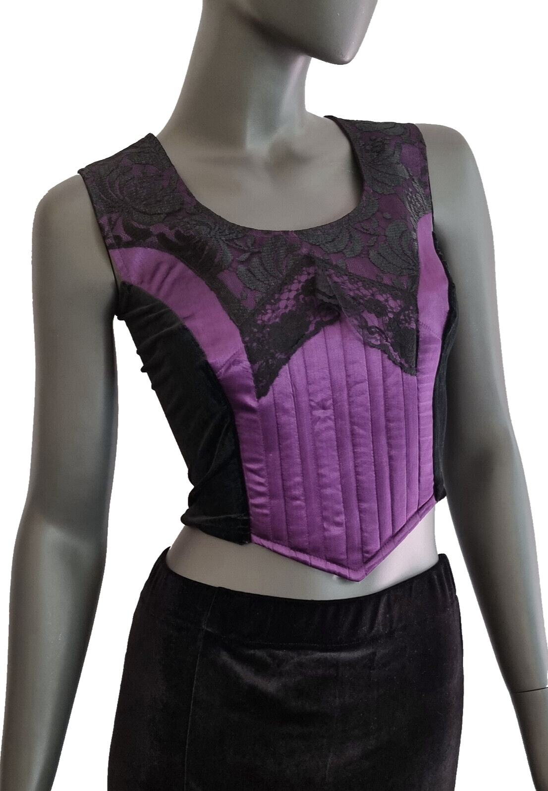 Corsagentop Gothic Punk Medieval Victorian lila Gr. 34/36