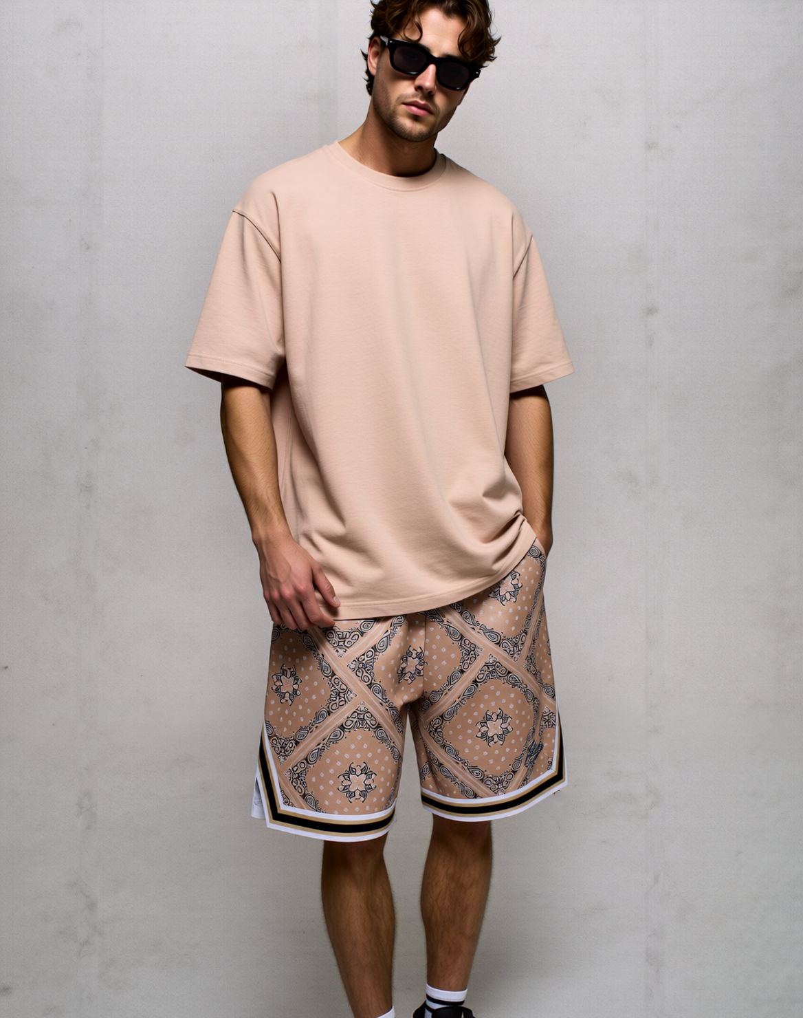 Karl Kani Varsity Paisley Mesh beige Gr.2XL