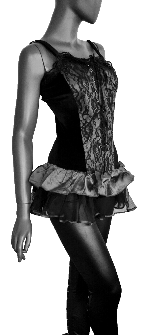 Bäres Stäbchen Corsagentop Spitze Gothic Punk Victorian  schwarz Gr. 36-38