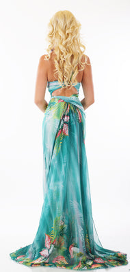 Jenny Fashion Longdress Maxikleid  Schleppe Gr.36/38