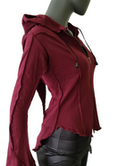 Zeige Bild Gugel  Shirtjacke  Goa Ethno Medieval Hippie bordeaux Gr.34/36 2