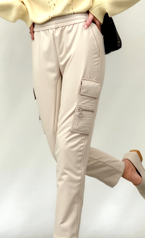 Sportalm Kitzbühel Cargo-Pant Fiene Jogger Biker Ulli Ehrlich Lederimitat Gr.34