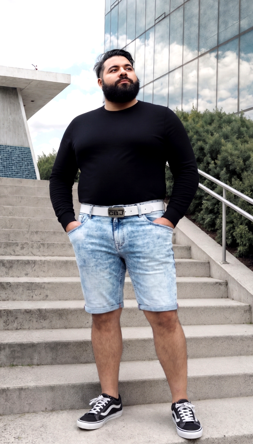 Cipo & Baxx Jeans Bermuda Shorts hellblau Gr. W40-W42