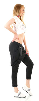 Zeige Bild Damen Harem JogPants Baggy Boyfriend Freizeithose Bänder 34-38 onesize 2