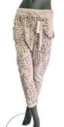 Zeige Bild Jogpants Italy Freizeithose Schlupfhose Leopard Harem Boyfriend Gr.34-38 onesize 3