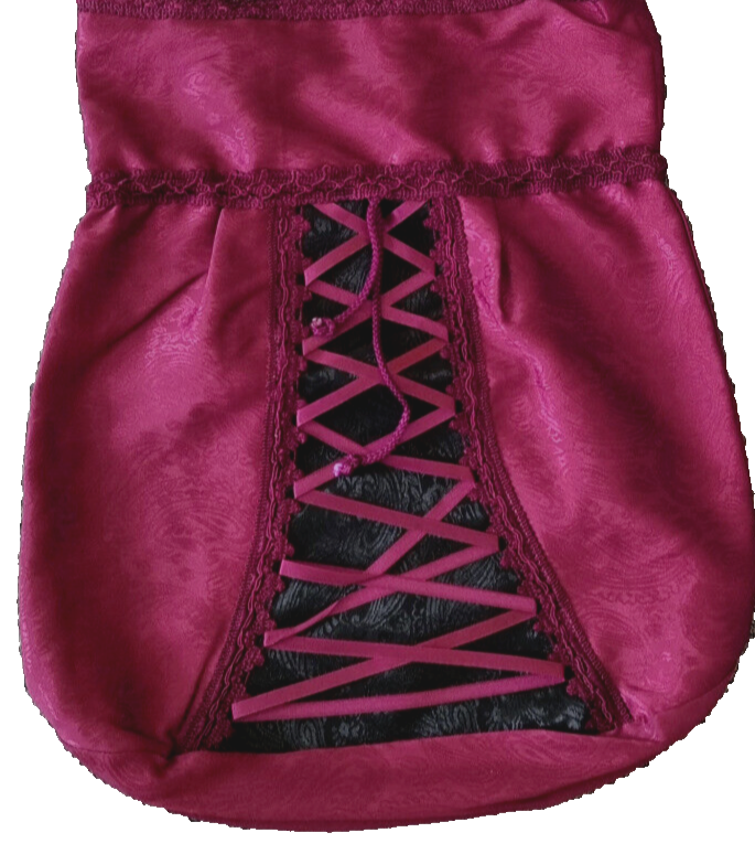 Mittelalter  Gothic Beutel victorian Larp Tasche bordeaux schwarz