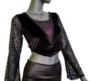Zeige Bild Bäres Kurztop SamtSpitze Gothic Punk Victorian schwarz-rot  Gr.34-38 4