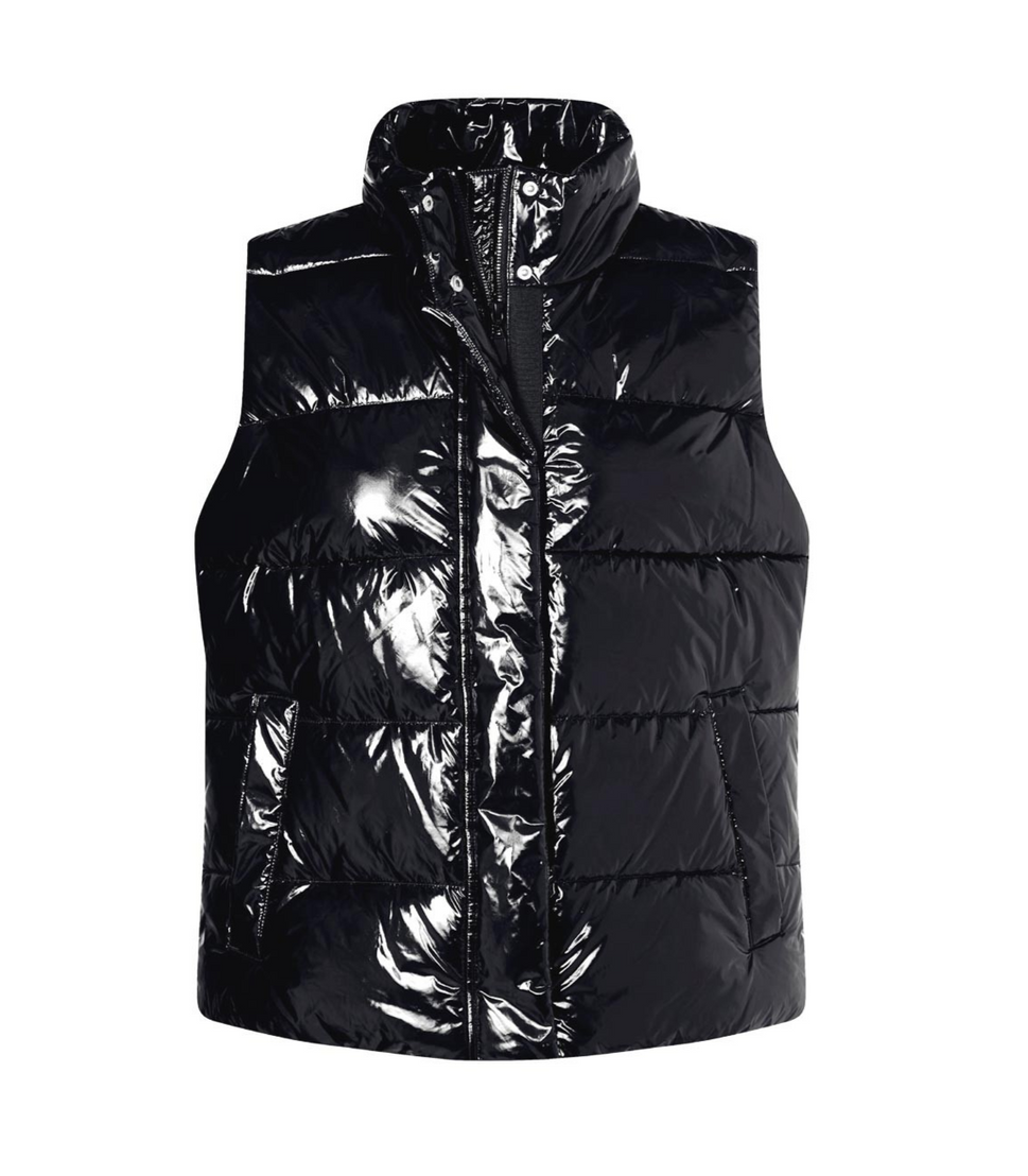 SteppWeste Lack Optik schwarz Gr.34-50