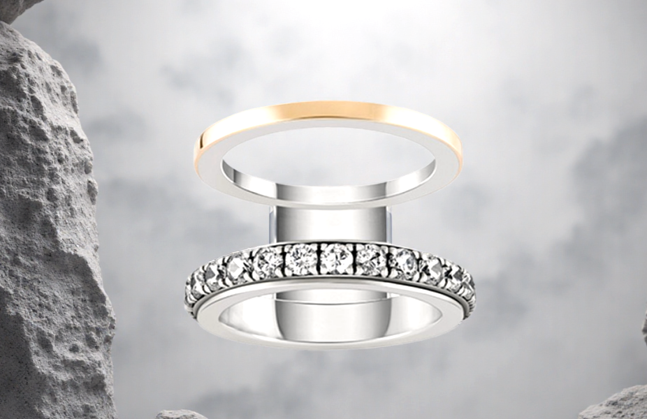 Tashi Jewelry Micaela Oliveira II Luxury 2 in 1 Ring Gr.18 (57)