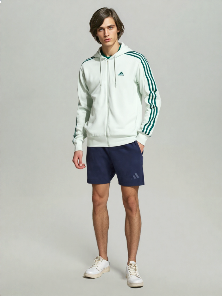 Adidas  Essentials French Terry Sweatjacke lindgrün Gr.4XL