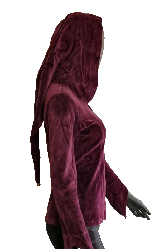 Gugel Nickisweater Medieval Gothic Pixie Larp Rock Gr.34/36 kleine 38