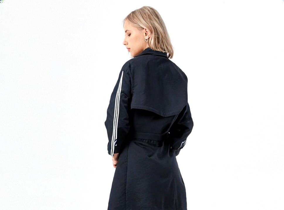 Adidas Originals Trenchcoat Outdoorjacke schwarz Gr.M /38-40-42