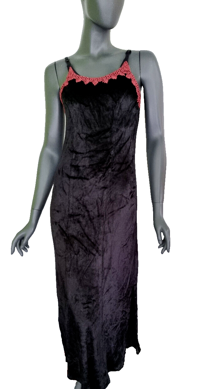 Bäres Nicki-Samtkleid Maxikleid Gothic , Boho  stretch Gr. 34-38  freesize