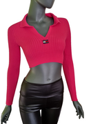 Zeige Bild Tommy Jeans Strickpullover TJW BADGE RIB COLLAR SWEATER Gr.M/36/38 3