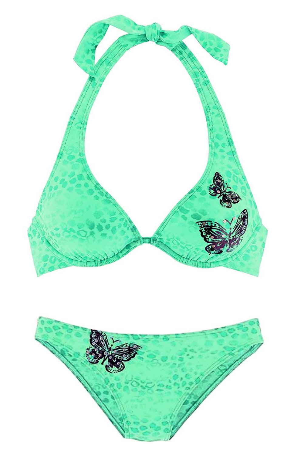 Homeboy Bügel-Bikini Leopard Neckholder Tattoo Gr.34,36,38,42 Cup B/C