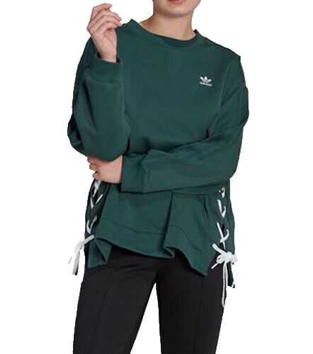 Adidas Sweatshirt Laced Crew HK5056 Schnürung Oversize Gr.38/40