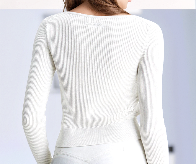 Calvin Klein Strickjacke Häkchen Rib Fitted ecru Gr.XL