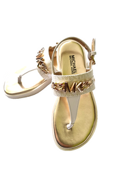 Michael Kors Sandale Zehensteg - weiss gold Gr.29