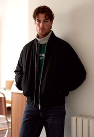 Tommy Jeans Bomberjacke Label Stitch schwarz Übergangsjacke Gr.5XL
