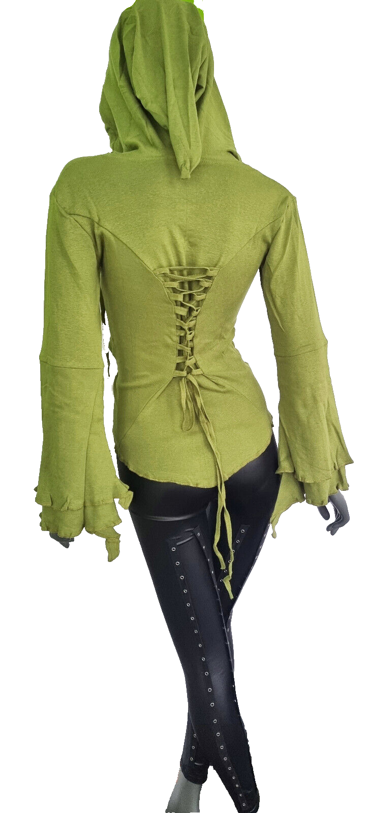 Gugel Zipfeljacke Schnürung Goa  Gothic Medieval Hippie Witch Boho Gr. S/M 36/38