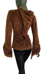 Zeige Bild Gugel Zipfeljacke Samt Vintage Look Goa Ethno Gothic Medieval Hippie Gr.34/36 3