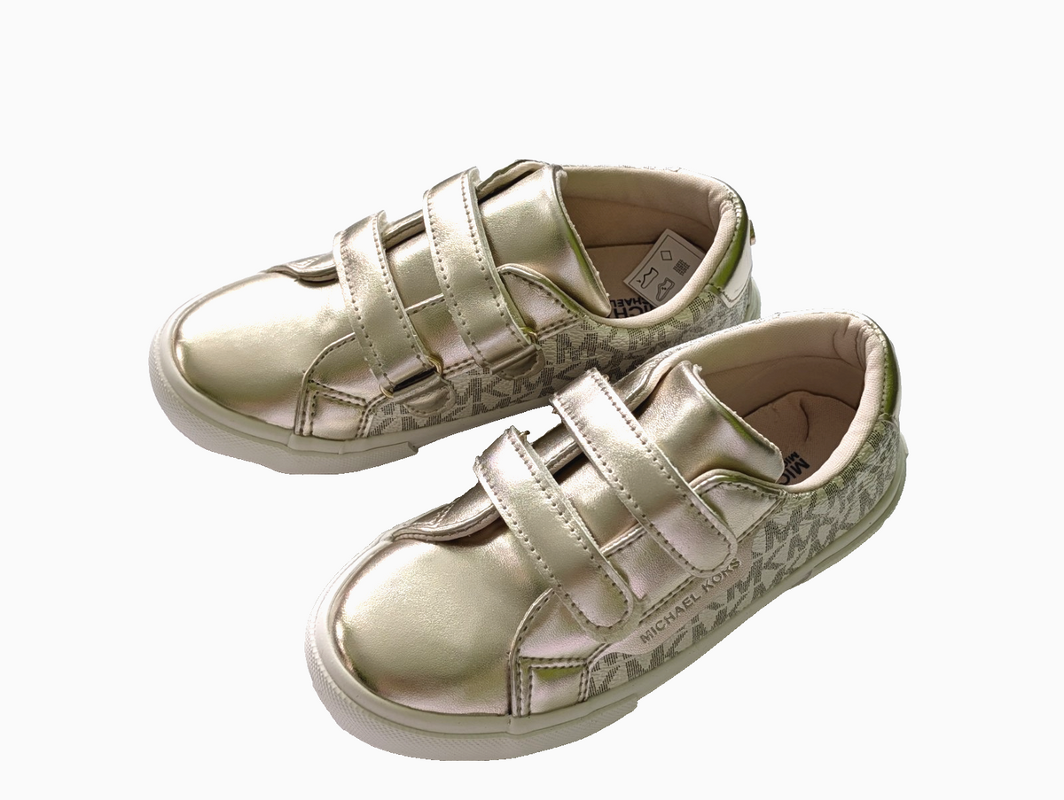 Michael Kors Sneaker Klettverschluss lightgold silber weiss Gr.29
