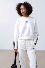 Adidas Sweatshirt crop weiss loose fit Gr.2XL / 48-50