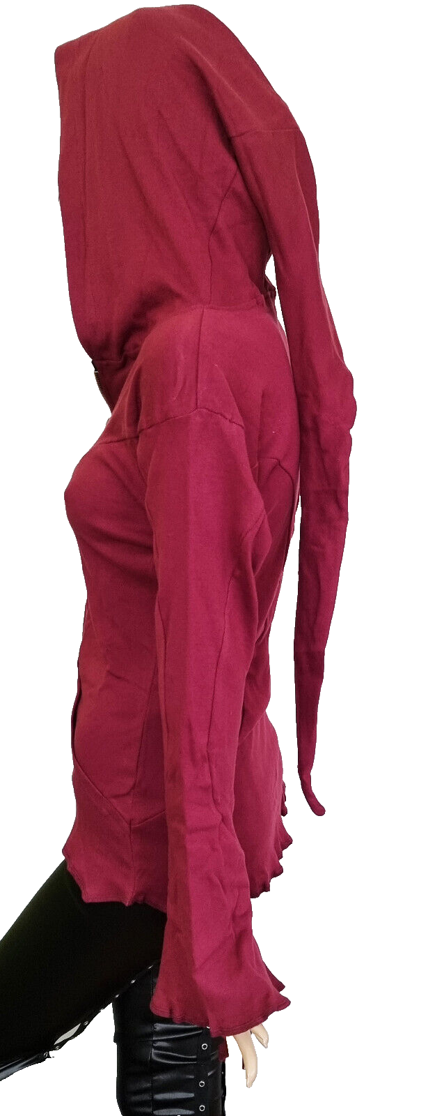 Gugel Zipfeljacke Goa Ethno Medieval Gothic Hippie bordeaux Gr.36/38 kleine 40