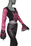 Zeige Bild Miedertop Samt Spitze Gothic  victorian barock schwarz Gr. 34-38 4