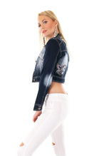 Zeige Bild Kurzjacke Crazy Age  Jeansjacke  Strass Butterfly Gr.34-40 4