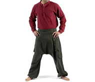 Haremshose Pumphose Aladinhose Pluderhose Yoga Goa Sarouel Baggy schwarz 34/36