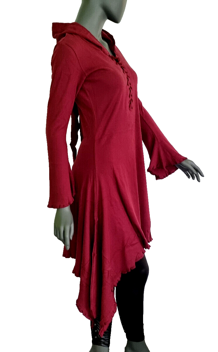 Gugel ZipfelKleid Medieval Gothic Ethno Hippie Witch Pixie Gr.S/M, L/XL