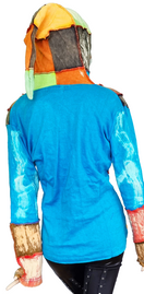 Zeige Bild Gugel Zipfeljacke Goa Ethno Medieval Patchwork Hippie  Gr.38/40 kl.42 2