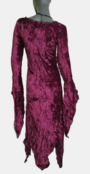 Zeige Bild Bäres Zipfel Samtkleid Maxikleid Mittelalter Gothic Witch bordeaux-rot Gr.42 -44 3