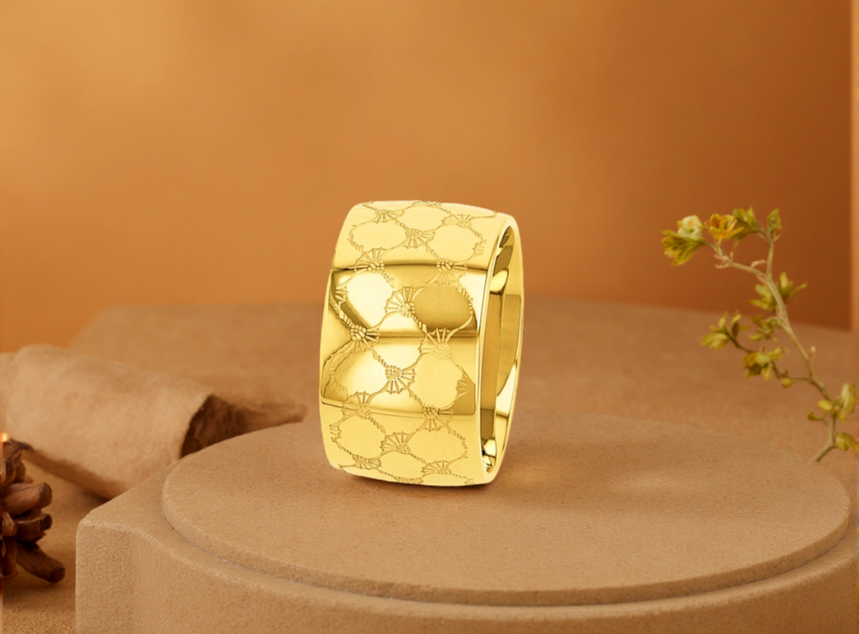 Joop! Damenring Raute Edelstahl goldfarben Gr.58