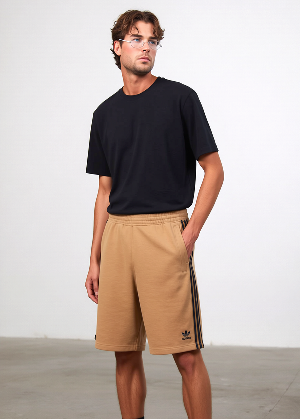 Adidas Sweatshorts Bermuda JY1384 hellbraun Gr.3XL