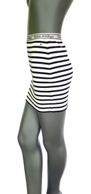 Zeige Bild Tommy Hilfiger Ripp blau wei Minirock marine Stripes low &amp; high Skirt  164/36 4
