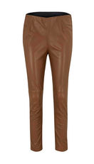 Zeige Bild Leder-Leggings Damen Lammnappa deluxe cognac Gr. 34-48 3