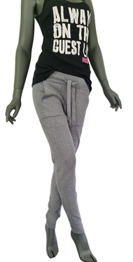 Aniston Feinstrick Hose Damen Schnürung camel Schlupfhose Jogger Kombitalent 42