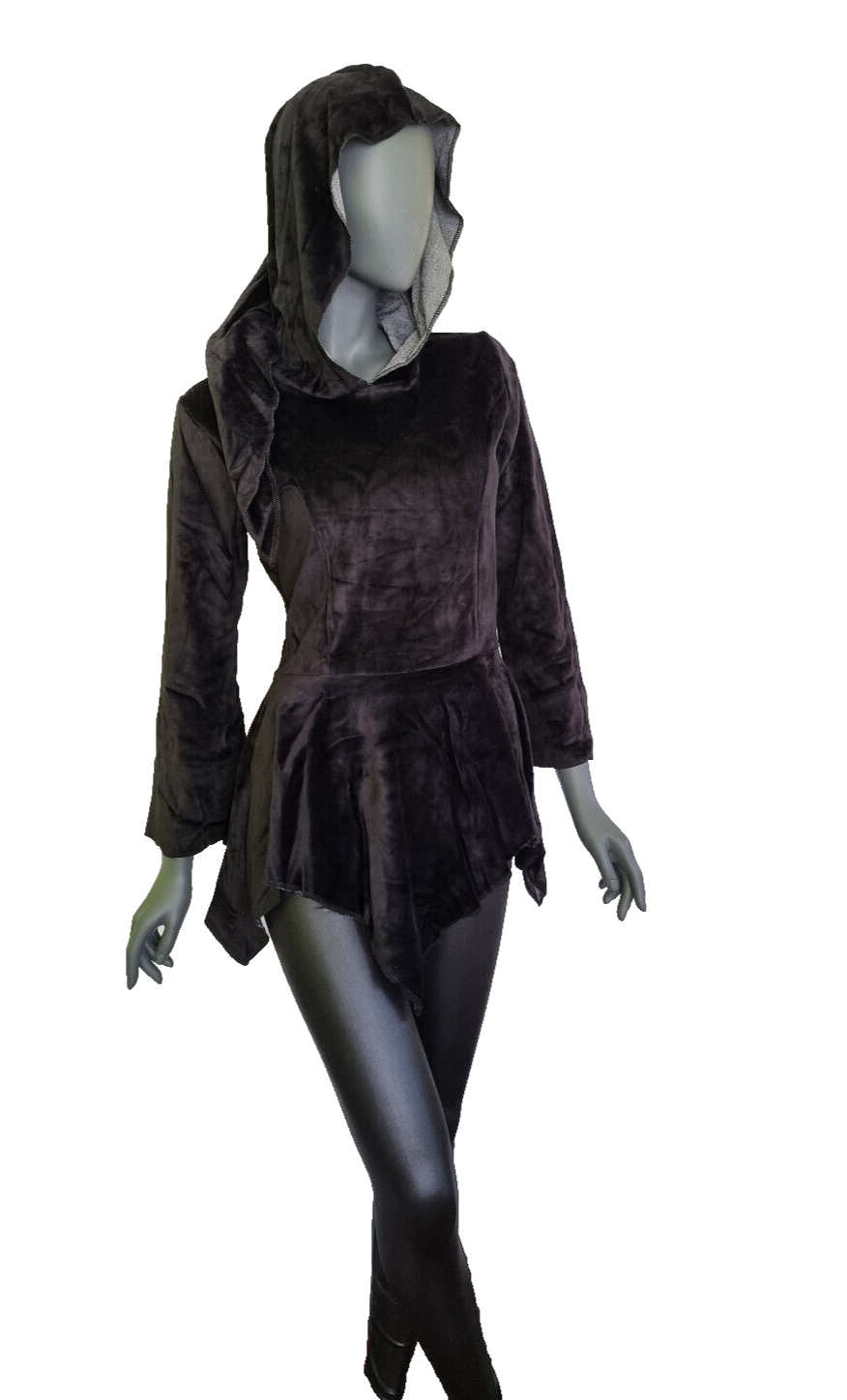 Gugel Nickisweater Vintage Look Mittelalter Gothic Pixie  rot  Gr.34-38 kl.40