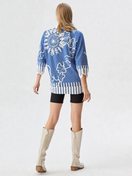 Zeige Bild Sportalm Kitzbühel Hemdbluse Streifenmuster blau weiss loose fit Gr. 34-38 3