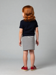 Tommy Hilfiger Ripp Mädchen Minirock marine Stripes low & high Skirt 152